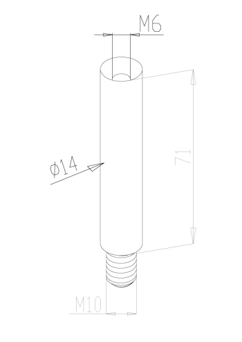 Handrail Stems - Model 0310 CAD Drawing